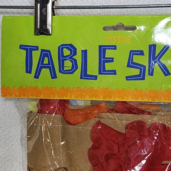 Amscan Party City Luau 10ft One Piece Tissue Hawaiian Multi Flower Table Skirt - Picture 7 of 16